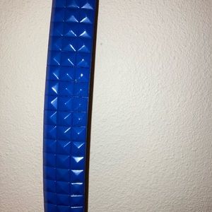Blue emo and scene kid studded belt